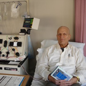 Vic during part of stem cell transplant