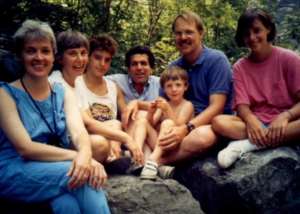 A rare family visit in1986