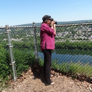 Lauren photographing the Susquehanna River