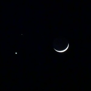 February Venus-Mars-Moon conjunction at home