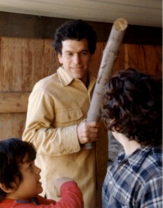 Loading firewood with Anthony and David, ~1980